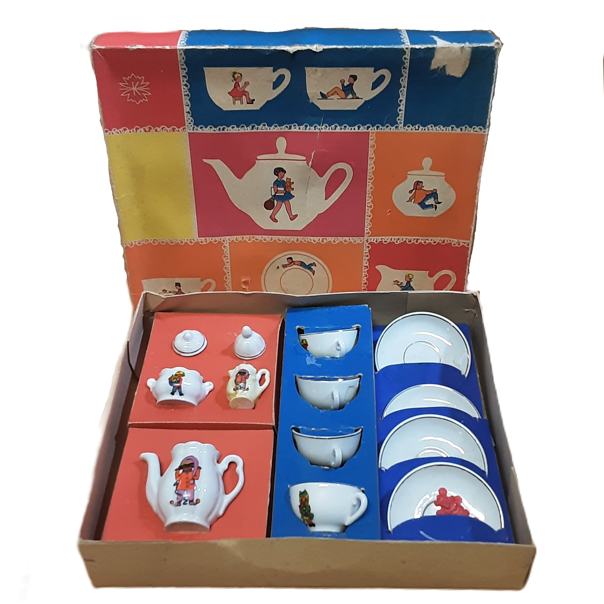 Dinette en porcelaine rétro emballage d'origine - Bon état - Photo 2